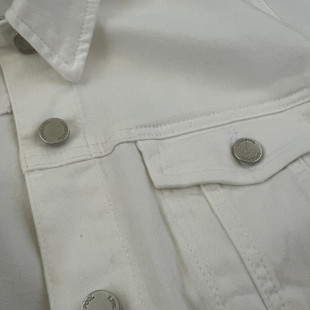Liverpool White Denim Jeans Jacket 2X - Picture 8 of 12